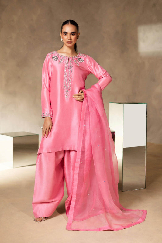 Stitched Luxury Cotton Silk Suit β Hand-Embellished Elegance