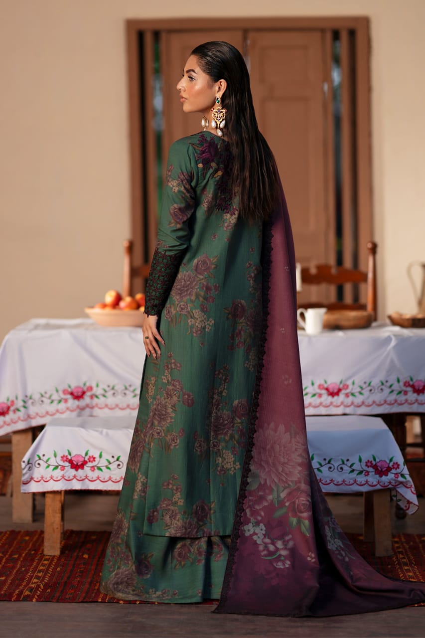 3 Piece Printed Lawn Embroidery Dress - Ready To Wear