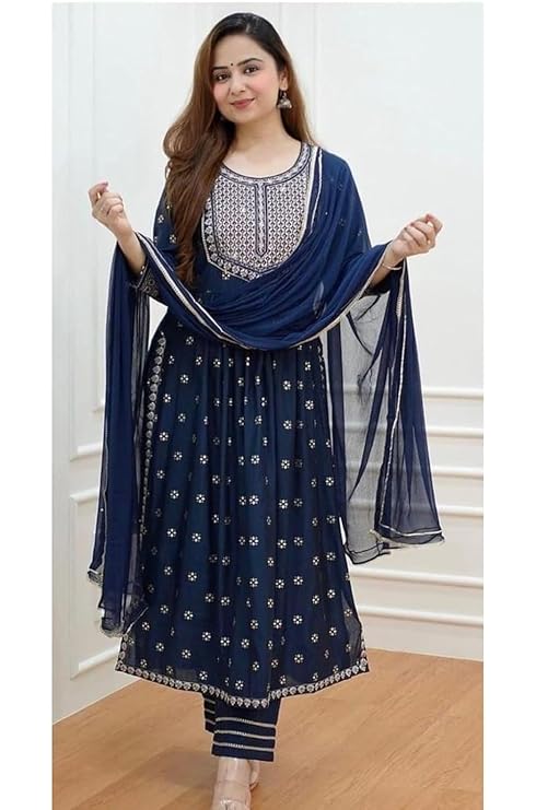 3 Piece Stitched Linen Dress - Ready To Wear