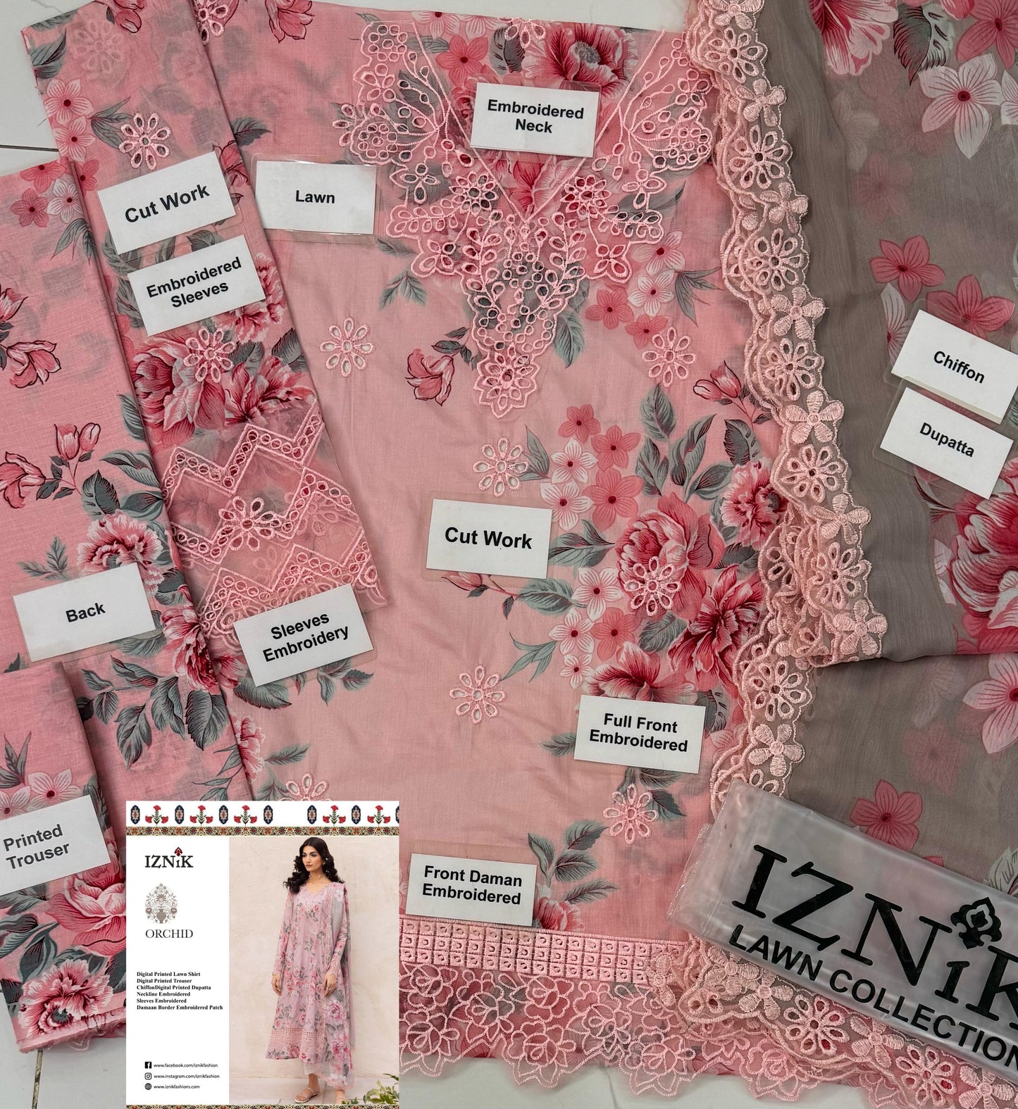3 Piece Ready To Wear Stitched Lawn Suit