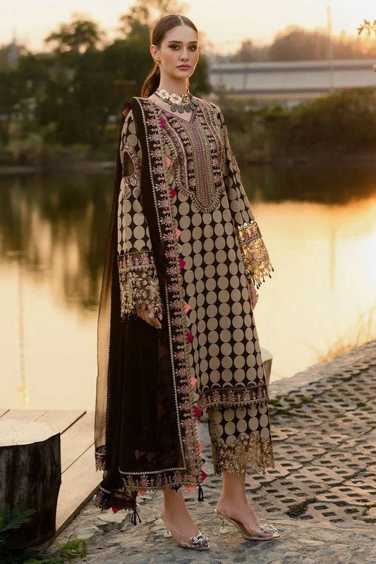 3 Piece Stitched Lawn Suit - Ready To Wear