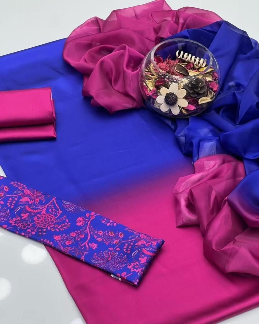 3 Piece Silk Stitched Suit - Ready To Wear