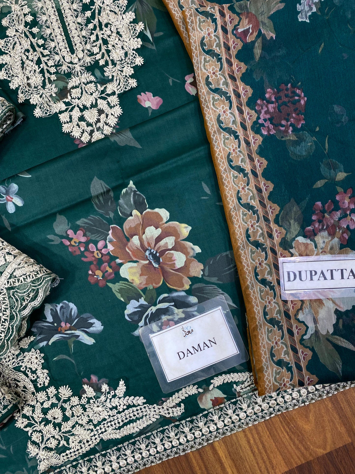 3 Piece Stitched Linen Suit - Ready To Wear