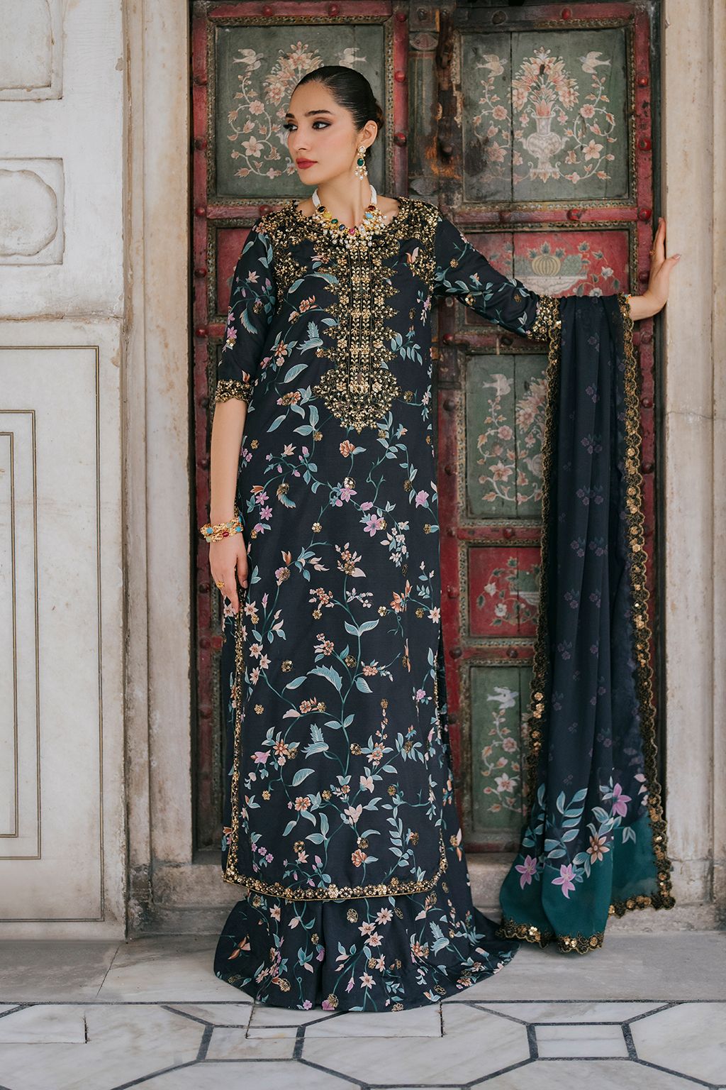 3 Piece Stitched Linen Dress - Ready To Wear