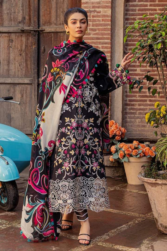 3 Piece Stitched Lawn Dress - Ready To Wear