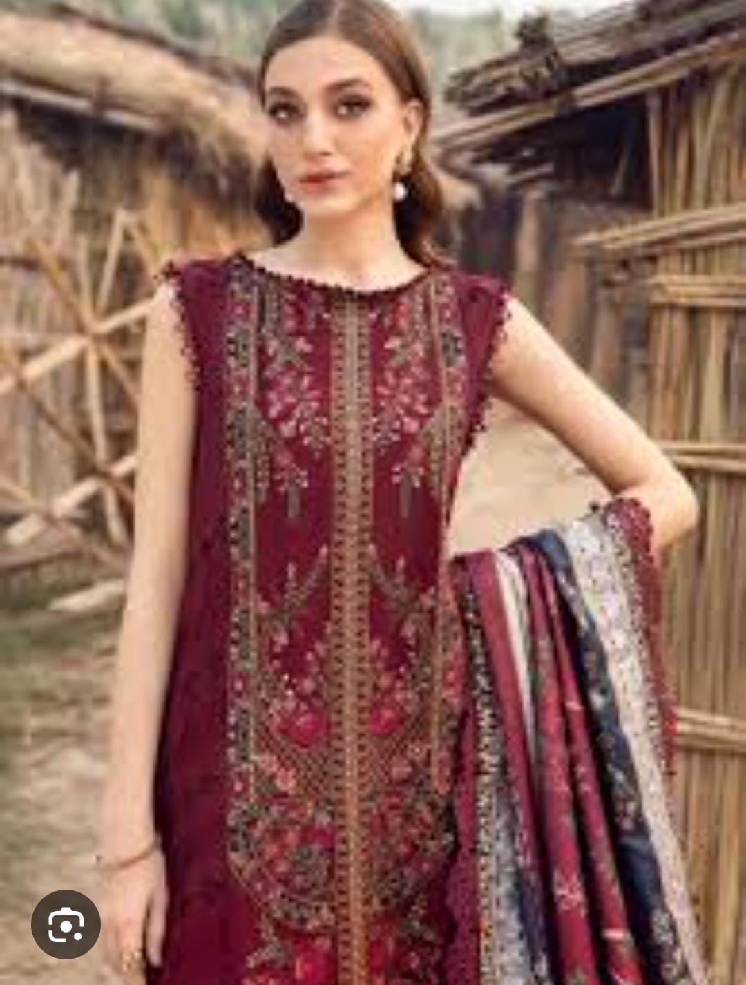 3 Piece Stitched Dhanak Dress - Ready To Wear