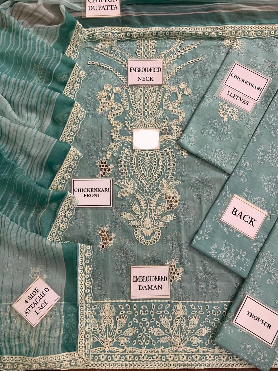 AFROZEH 3-Piece Embroidered Lawn Suit Collection