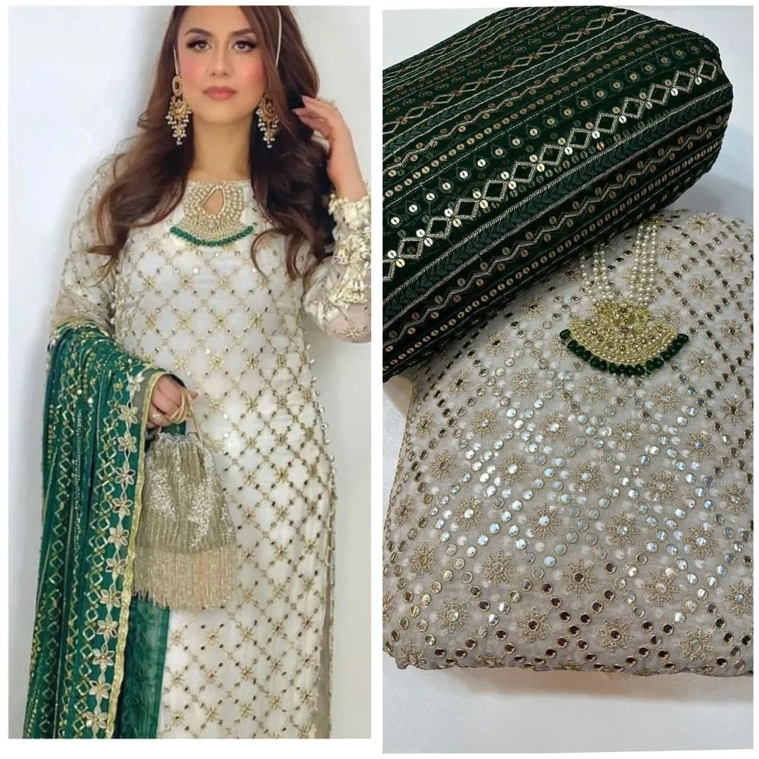 Chiffon 3 piece suit