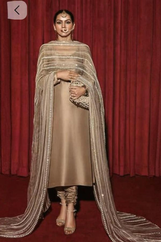 3 Piece Stitched Chiffon Dress - Ready To Wear