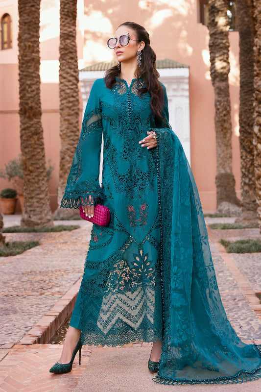 3 Piece Stitched Chikankari Embroidery Suit - Ready To Wear