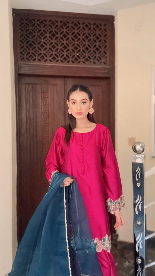 03-Piece Pure Khaddi Silk Suit