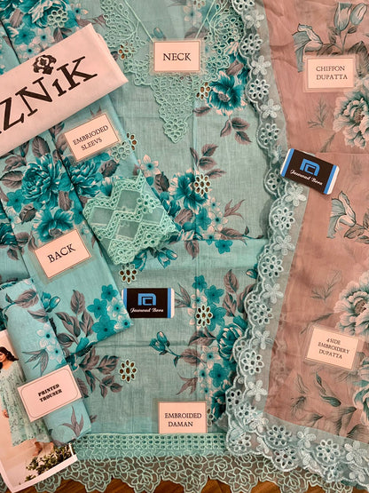 3 Piece Ready To Wear Stitched Lawn Suit