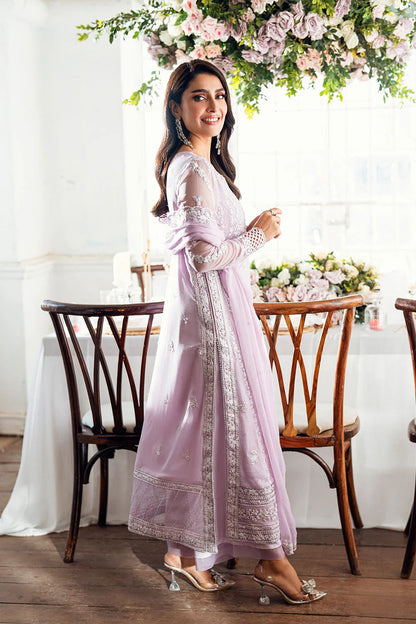 3 Piece Stitched Organza Embroidery Dress - Ready To Wear