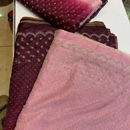3 Piece Stitched Organza Suit - Ready To Wear