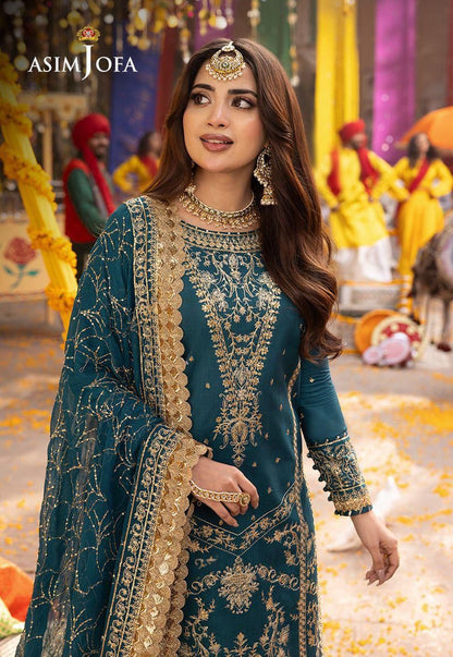 Designer Dress - 3 Piece Stitched Chiffon Dress - Ready To Wear