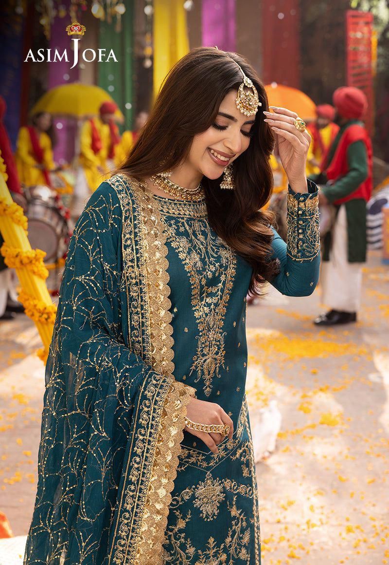 Designer Dress - 3 Piece Stitched Chiffon Dress - Ready To Wear