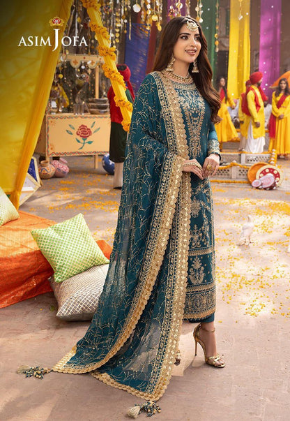 Designer Dress - 3 Piece Stitched Chiffon Dress - Ready To Wear