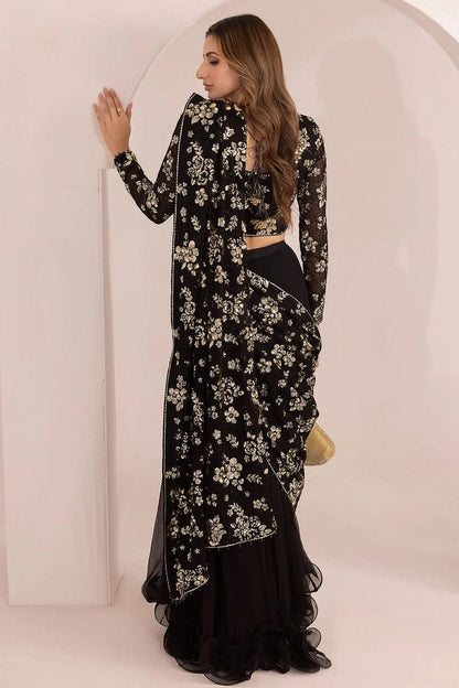 Stitched Chiffon Saare - Ready To Wear