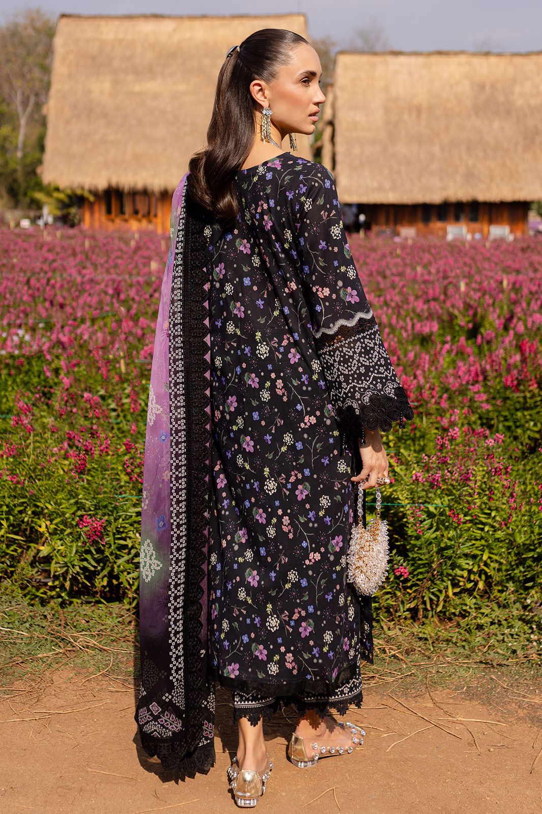 3 Piece Stitched Lawn Dress - Ready To Wear