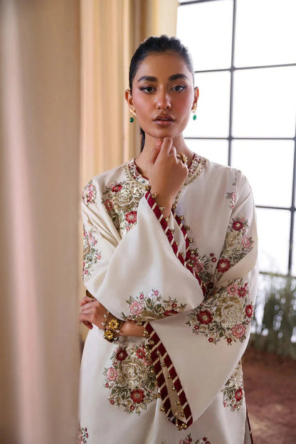 3 Piece Stitched Silk Dress - Ready To Wear