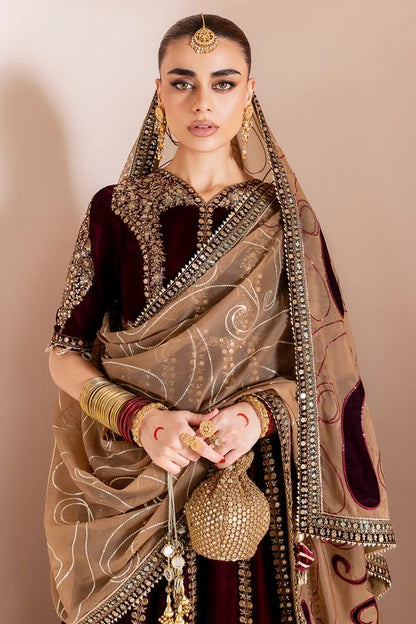 3 Piece Stitched Velvet Dress - Ready To Wear