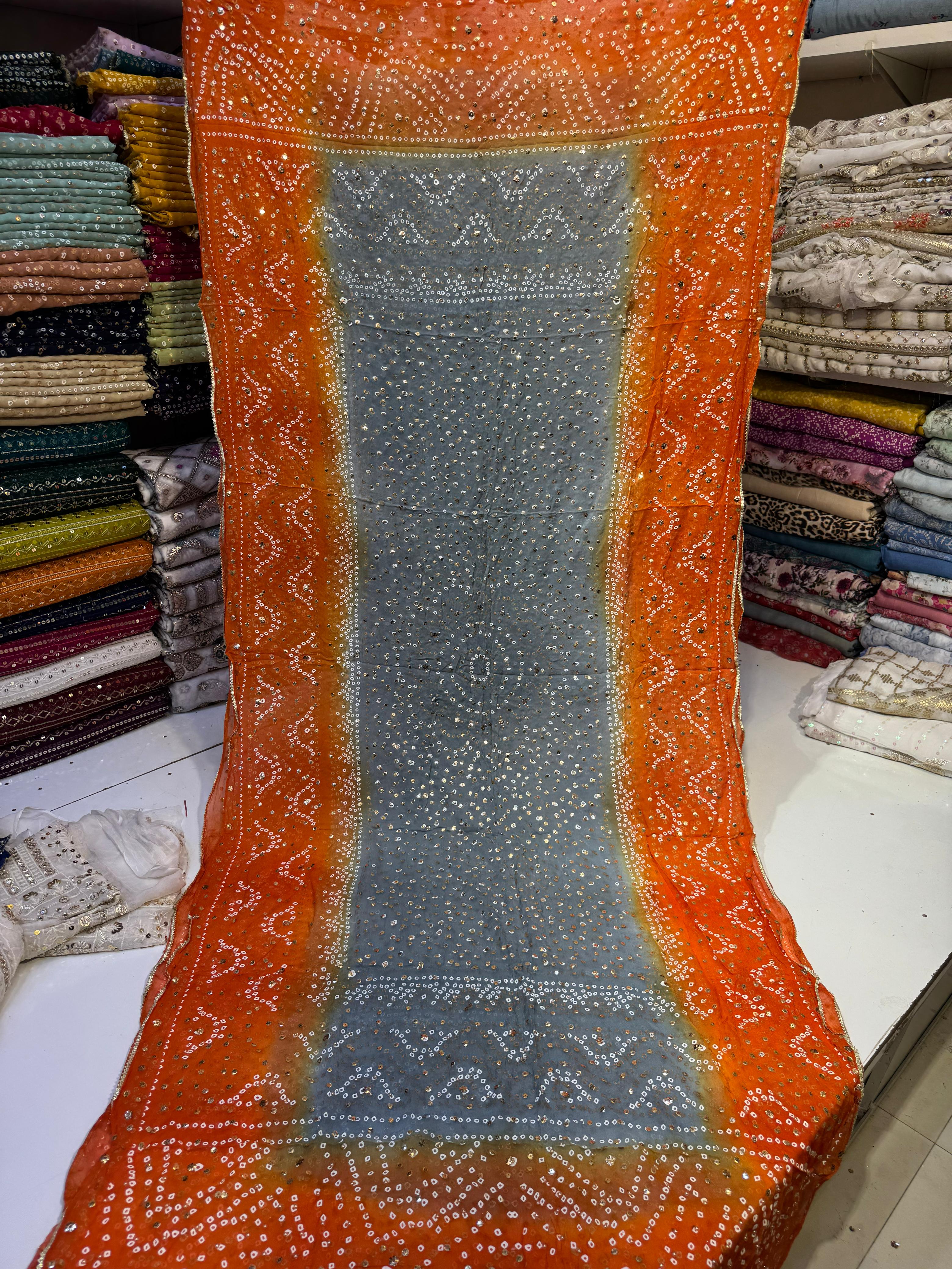 Chunri Dupatta in 2 tone colour