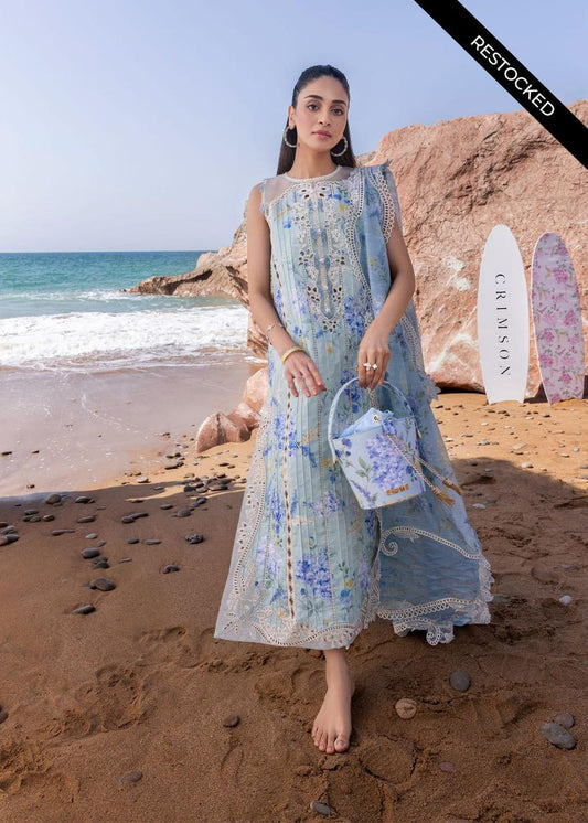 3 Piece Stitched Chikankari Embroidery Dress - Ready To Wear