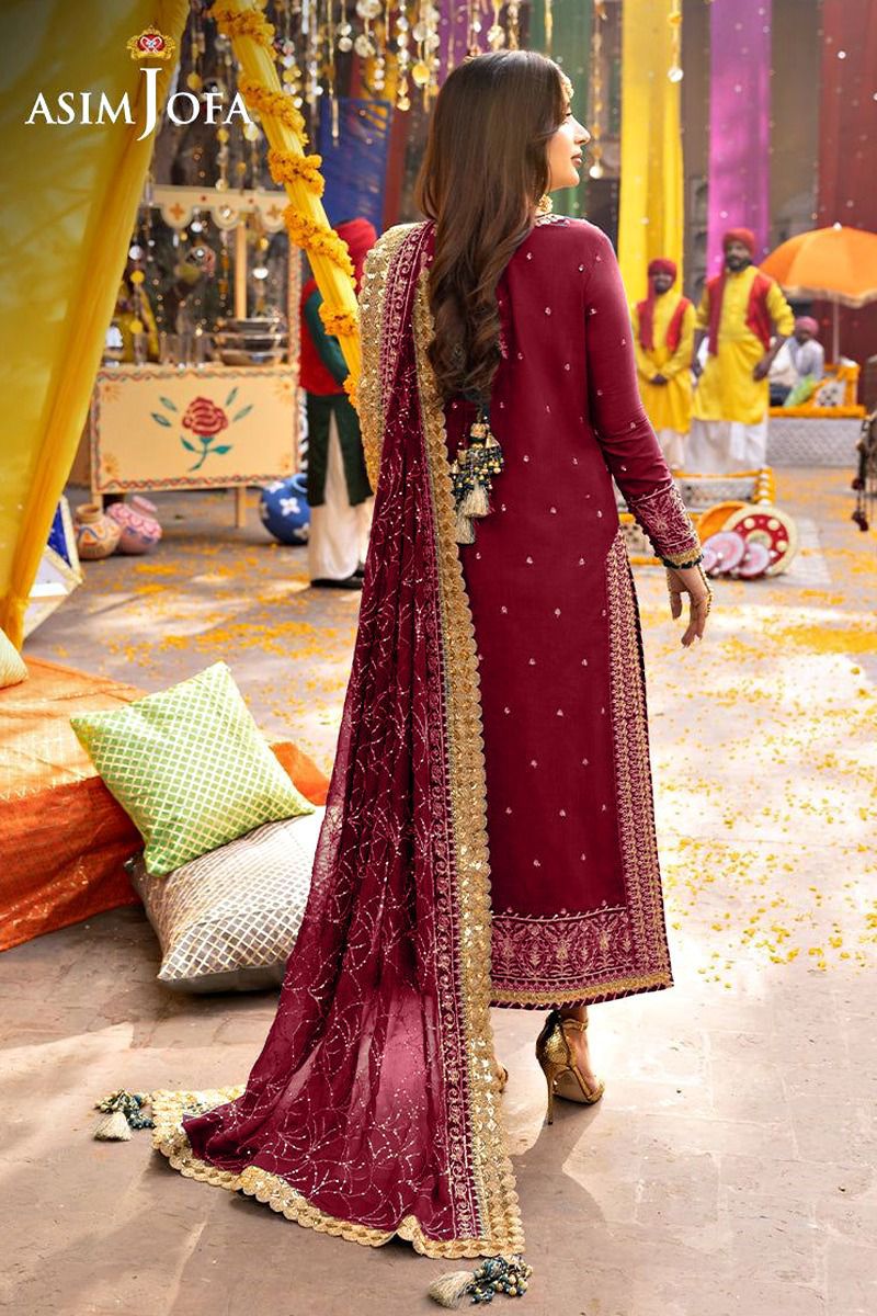 Designer Dress - 3 Piece Stitched Chiffon Dress - Ready To Wear