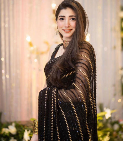 Stitched Chiffon Saare - Ready To Wear