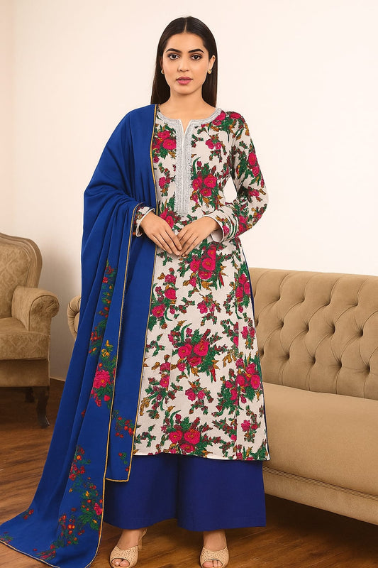 3 Piece Stitched Dress - Ready To Wear