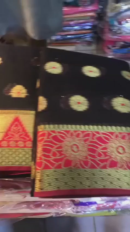 Dhaka Banarasi Stitched Saare - Ready To Wear