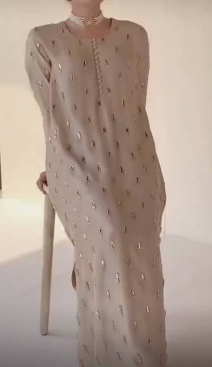 3 Piece Stitched Silk Suit - Ready To Wear