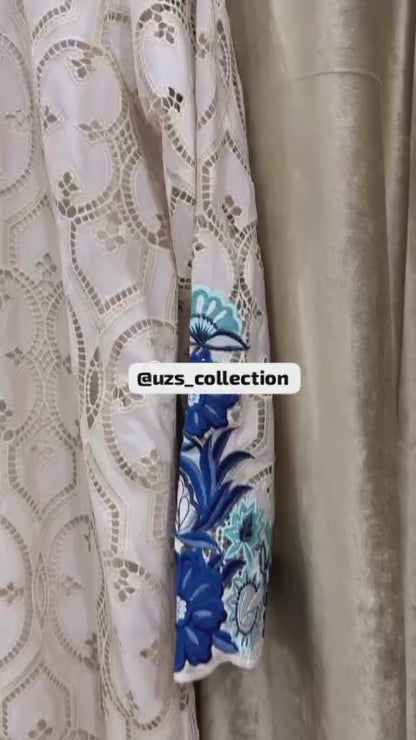 3 Piece Stitched Chikankari Dress - Ready To Wear