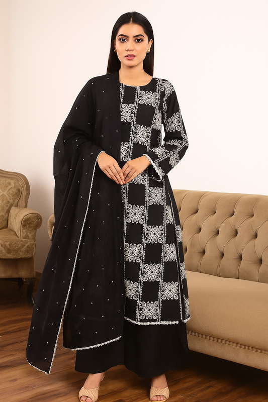 3 Piece Stitched Chikankari - Ready To Wear