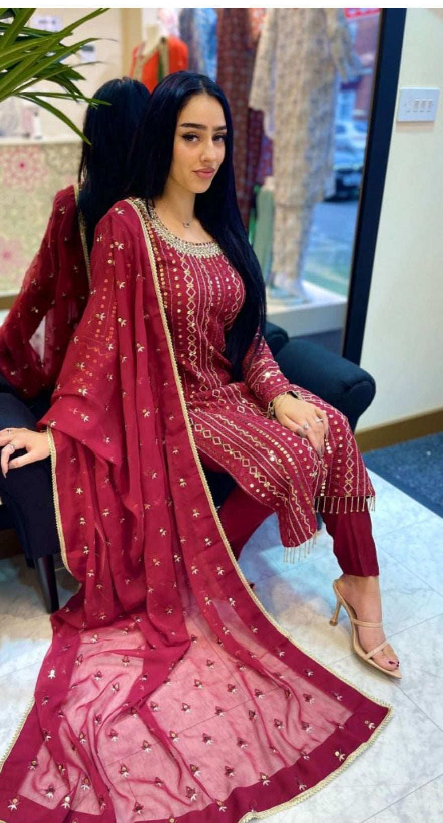 3 Piece Stitched Chiffon Ready To Wear