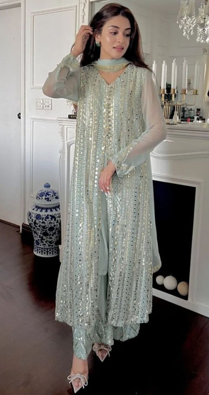 3 Piece Stitched Chiffon Ready To Wear